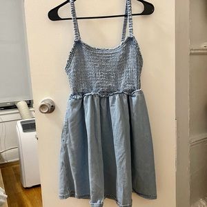 American Eagle Smocked Denim Dress